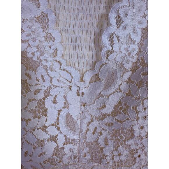 Vintage Express Y2K 90’s Babydoll Lace Sleeveless Tank Top Ivory Size XS - Picture 11 of 16